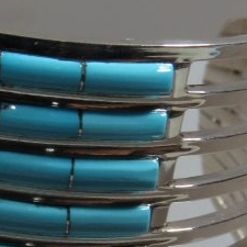 Kingman Turquoise Cuff Bracelet by Anson and Letitia Wallace