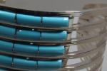 Kingman Turquoise Cuff Bracelet by Anson and Letitia Wallace