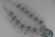 Squash Blossom Necklace with Earrings by Viola Bobelu
