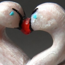 Kissing Swans by Hubert Pincion