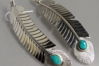 Feather Earrings by Tawney Willie and Alan Cruz