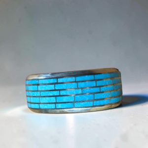 Larry Loretto Turquoise Inlay Cuff Bracelet