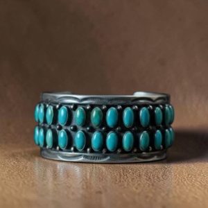 Signed Turquoise Cuff Bracelet