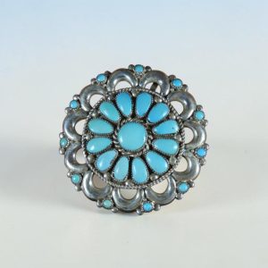 Lorraine Waatsa ~ Round Turquoise Pin_Pendant