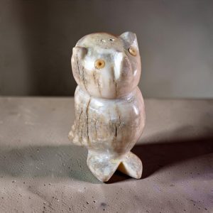 Unknown Zuñi ~ Deer Antler Owl Fetish