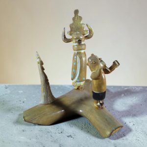 Ron Upshaw ~ Deer Antler Shalako+Mudhead Fetish