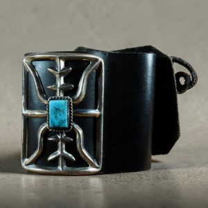 Unknown Navajo ~ Silver_Turquoise Corn Pattern Ketoh
