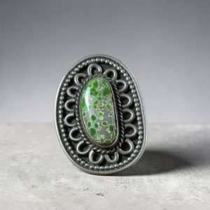 Calvin Martinez ~ Silver_Carico Lake Turquoise Single Stone Ring