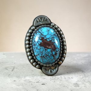 Unknown Navajo ~ Egyptian Turquoise Single Stone Ring