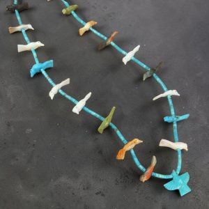 George CheeChee Single Strand Multi-stone Bird Fetish Necklace